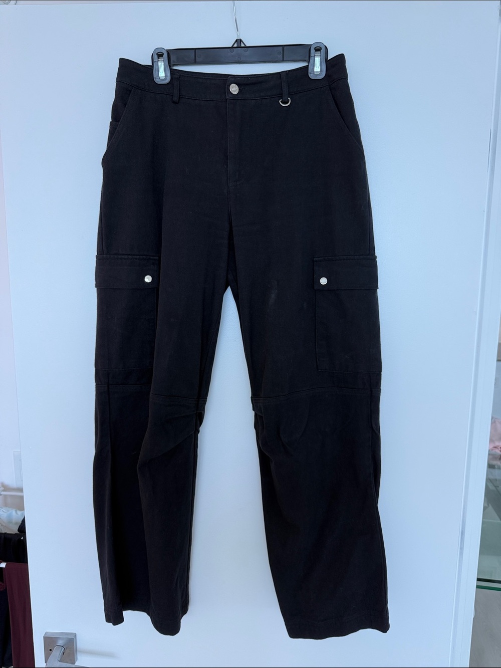 Princess Polly Black Cargo Pants in Size 6!